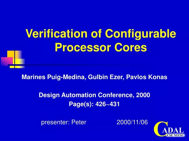 verification of configurable processor cores