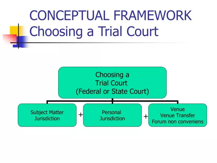 conceptual framework choosing a trial court