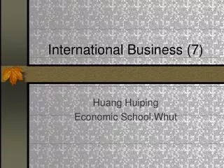 international business 7