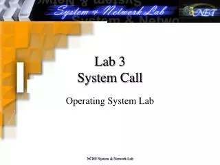 Lab 3 System Call