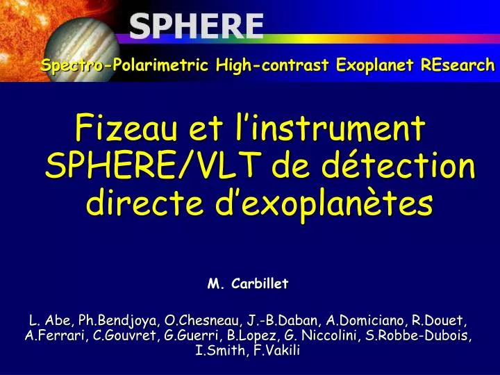 spectro polarimetric high contrast exoplanet research
