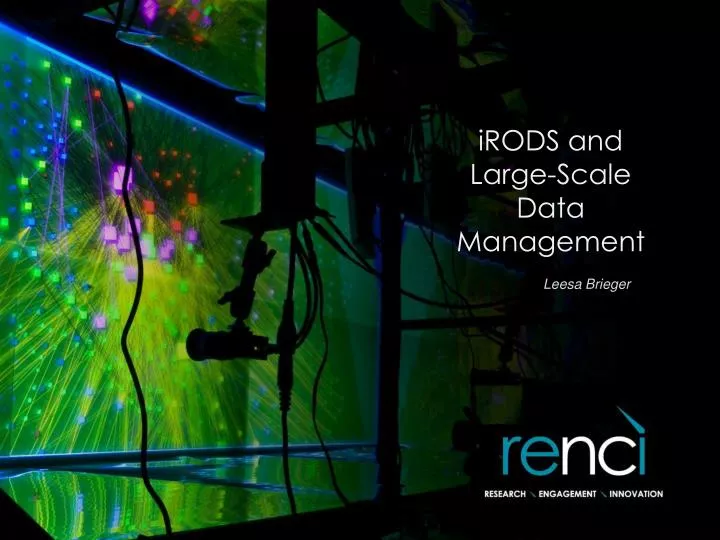 irods and large scale data management