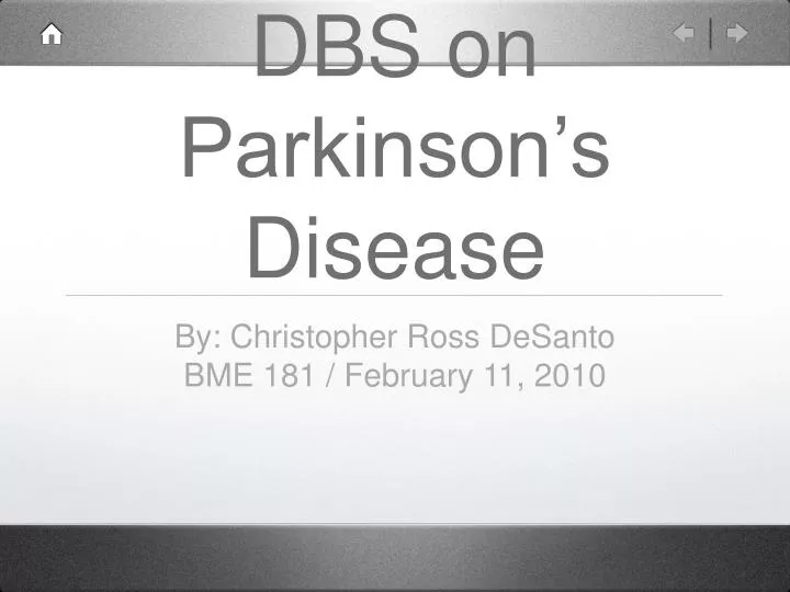 dbs on parkinson s disease