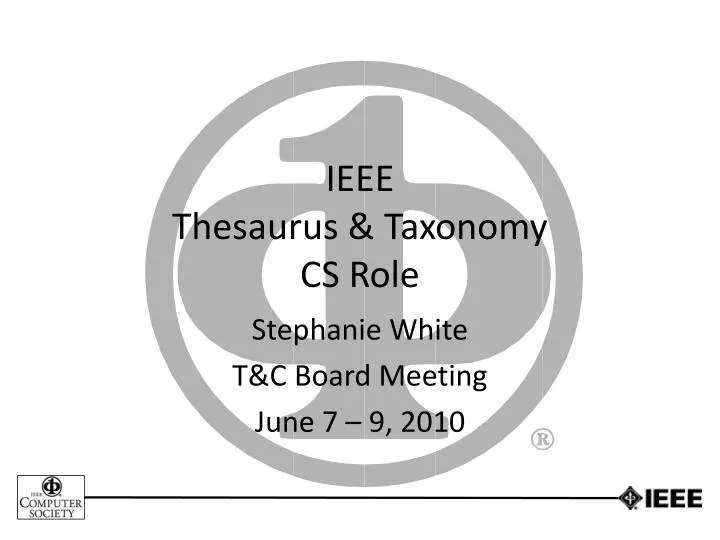 ieee thesaurus taxonomy cs role
