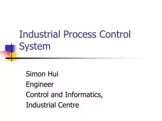 Industrial Process Control System