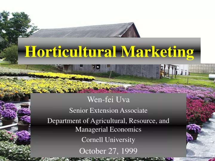 horticultural marketing