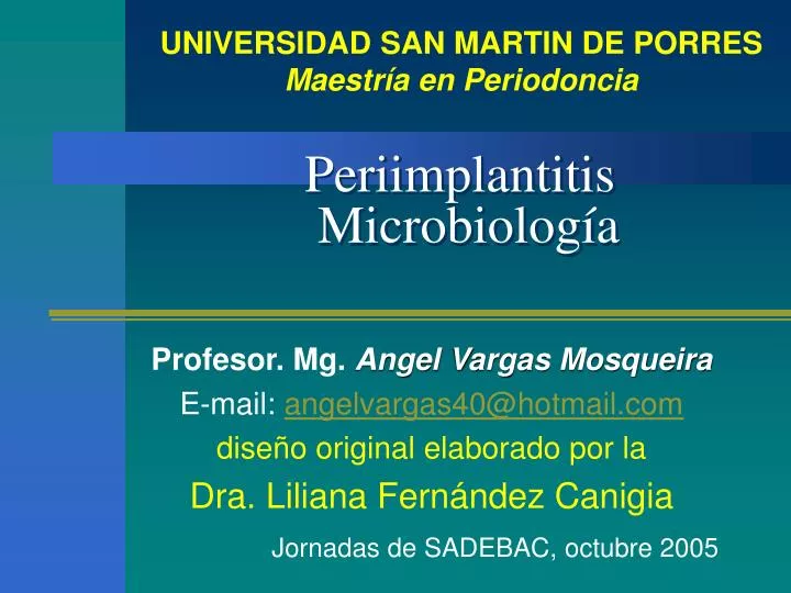 periimplantitis microbiolog a