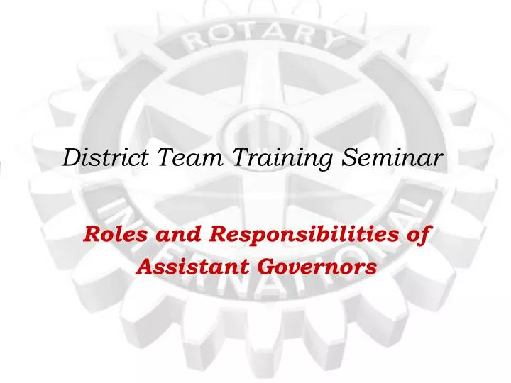 district team training seminar