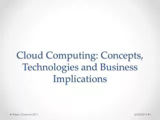 cloud computing concepts technologies and business implications