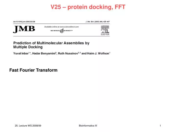 v25 protein docking fft