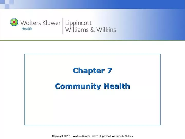 chapter 7 community health