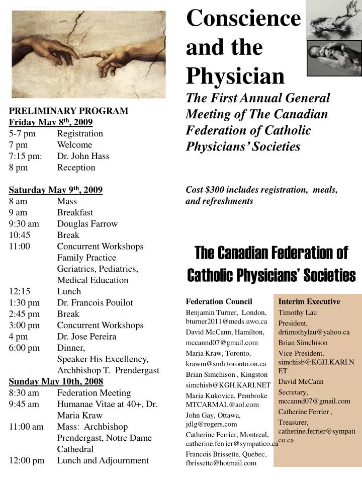 the canadian federation of catholic physicians societies