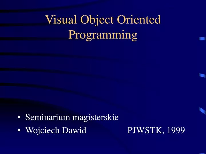 visual object oriented programming