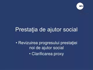presta ia de ajutor social