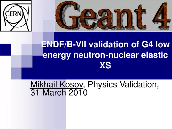 mikhail kosov physics validation 31 march 2010