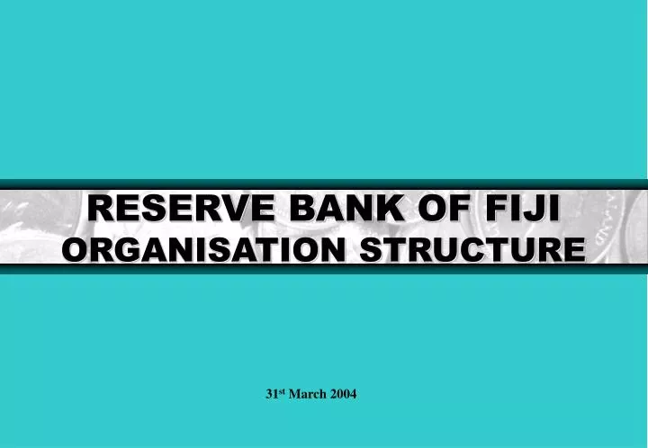 reserve bank of fiji organisation structure