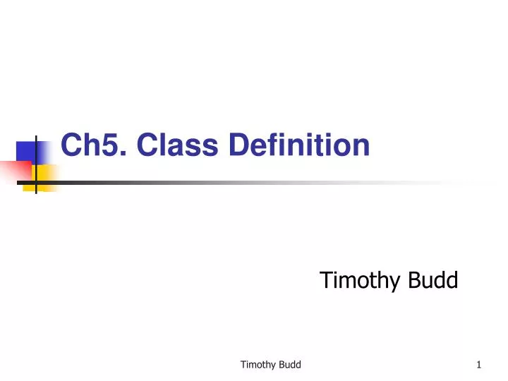 ch5 class definition