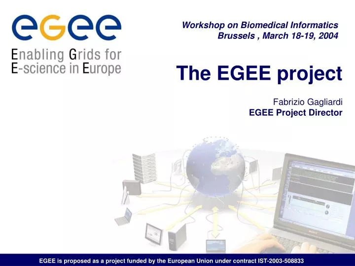 the egee project fabrizio gagliardi egee project director