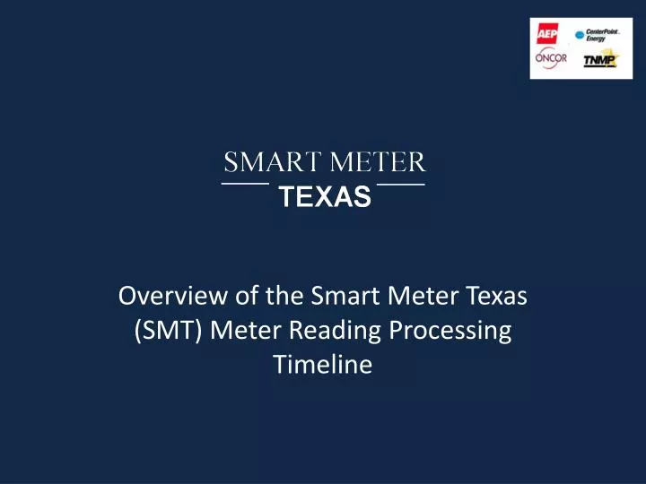 overview of the smart meter texas smt meter reading processing timeline