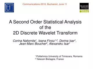 A Second Order Statistical Analysis of the 2D Discrete Wavelet Transform