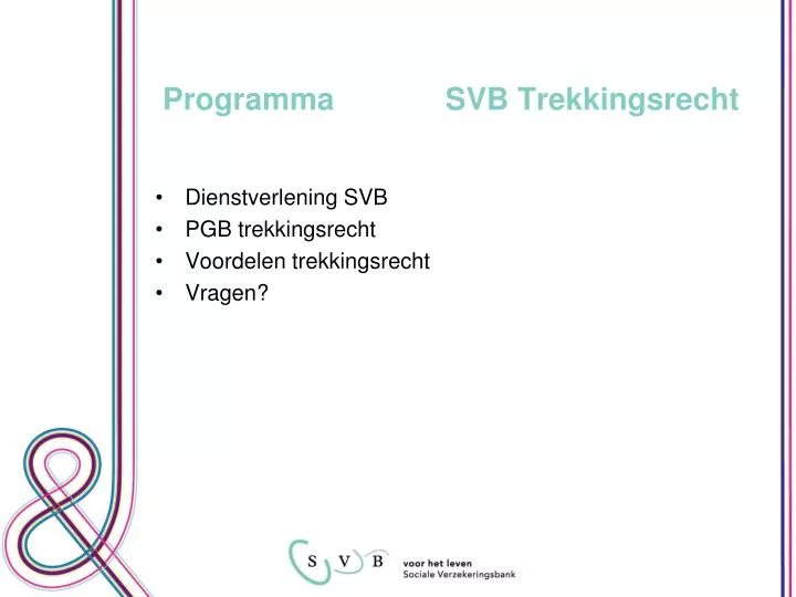 programma svb trekkingsrecht