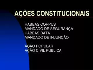 a es constitucionais