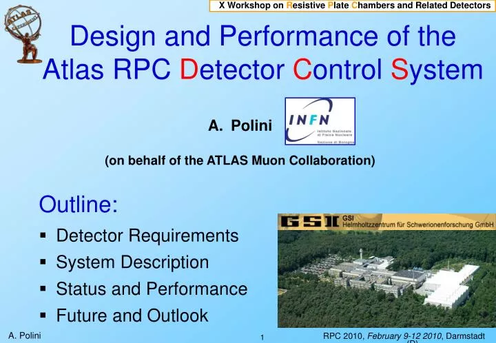 design and performance of the atlas rpc d etector c ontrol s ystem