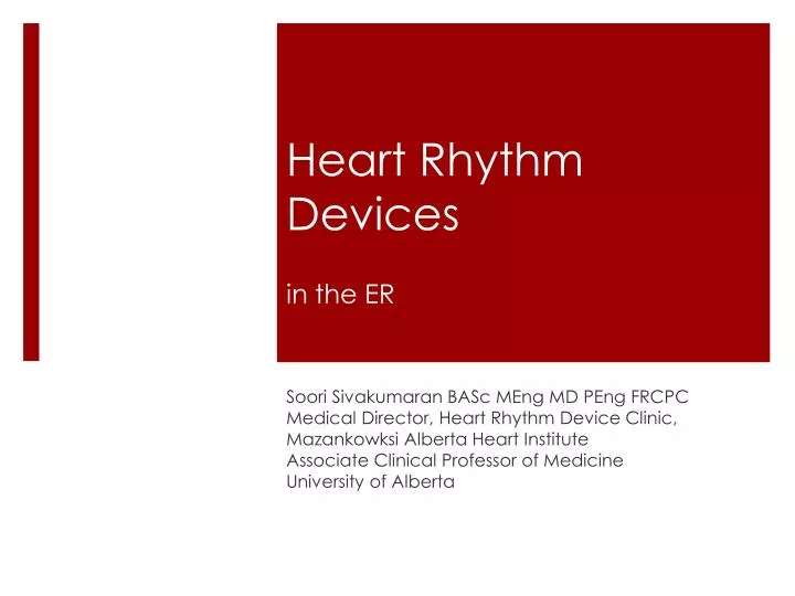 heart rhythm devices