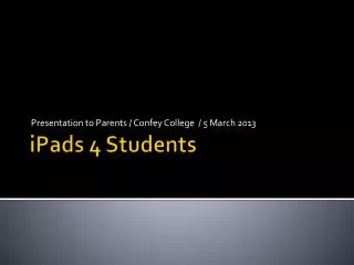 iPads 4 Students