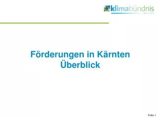 f rderungen in k rnten berblick