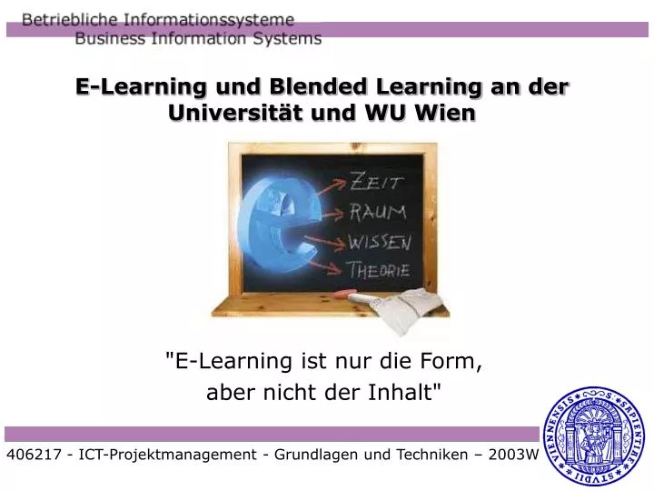 e learning und blended learning an der universit t und wu wien