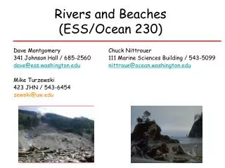Rivers and Beaches (ESS/Ocean 230)
