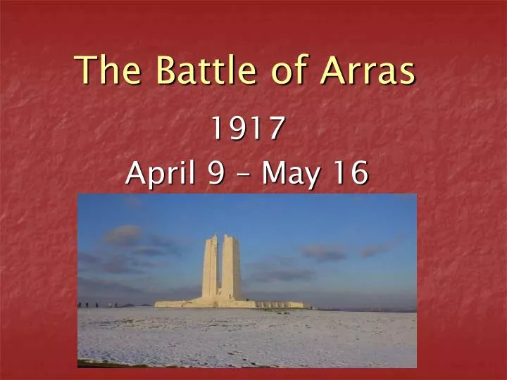 the battle of arras