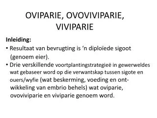 oviparie ovoviviparie viviparie