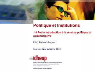prof andreas ladner cours de base automne 2010