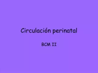 circulaci n perinatal
