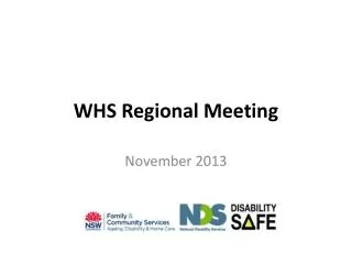 WHS Regional Meeting