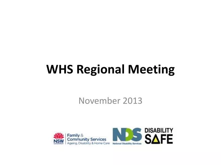 whs regional meeting