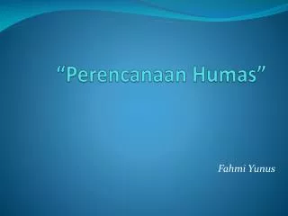 perencanaan humas