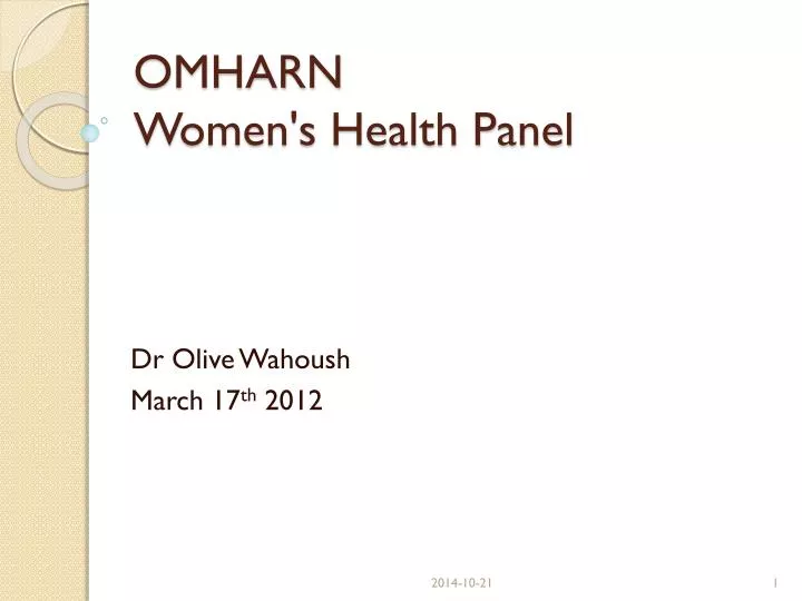 omharn women s health panel