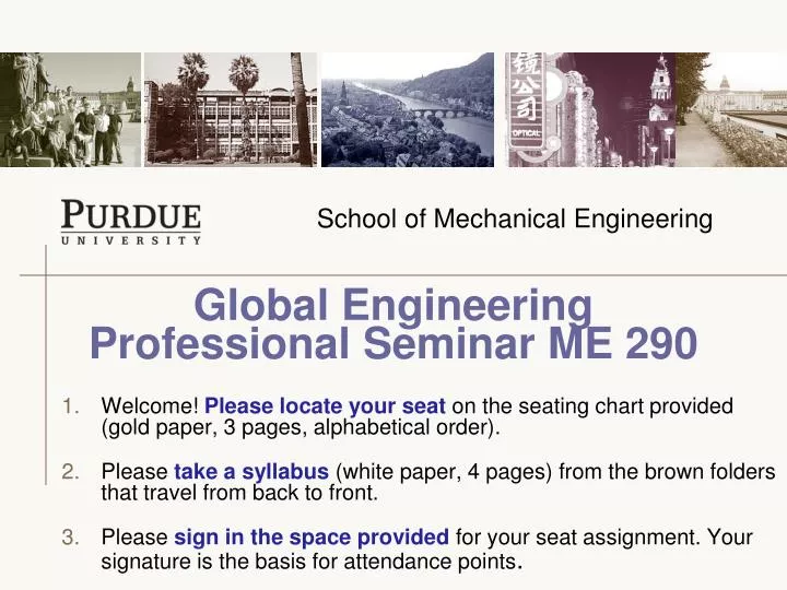 global engineering professional seminar me 290