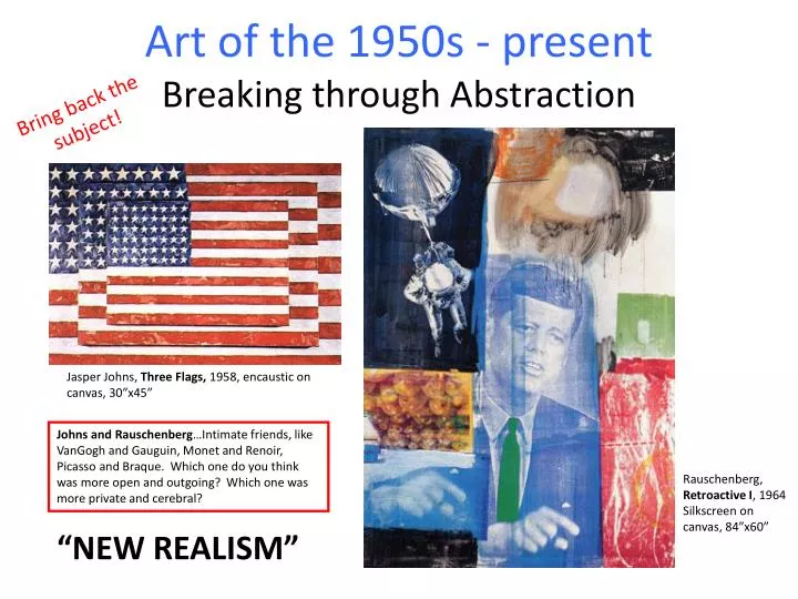 art of the 1950s present breaking through abstraction