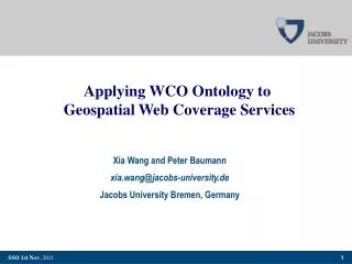 Applying WCO Ontology to Geospatial Web Coverage Services