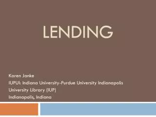 Lending