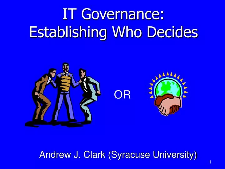 it governance establishing who decides