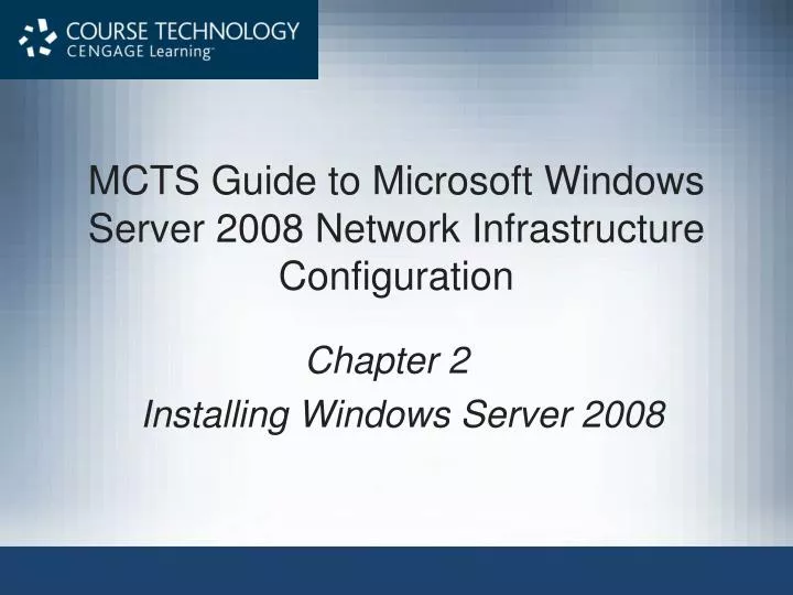 mcts guide to microsoft windows server 2008 network infrastructure configuration