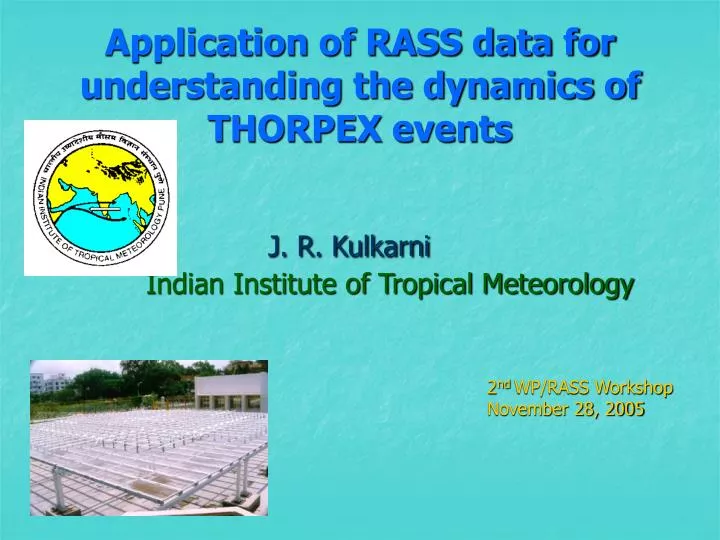 application of rass data for understanding the dynamics of thorpex events