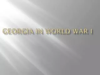 Georgia in World War I