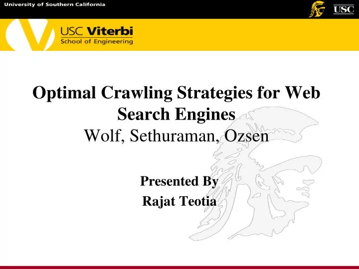 optimal crawling strategies for web search engines wolf sethuraman ozsen
