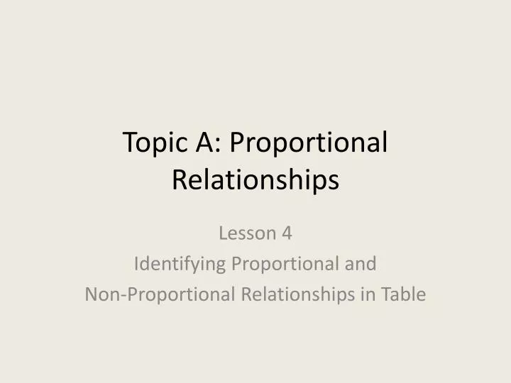 topic a proportional relationships